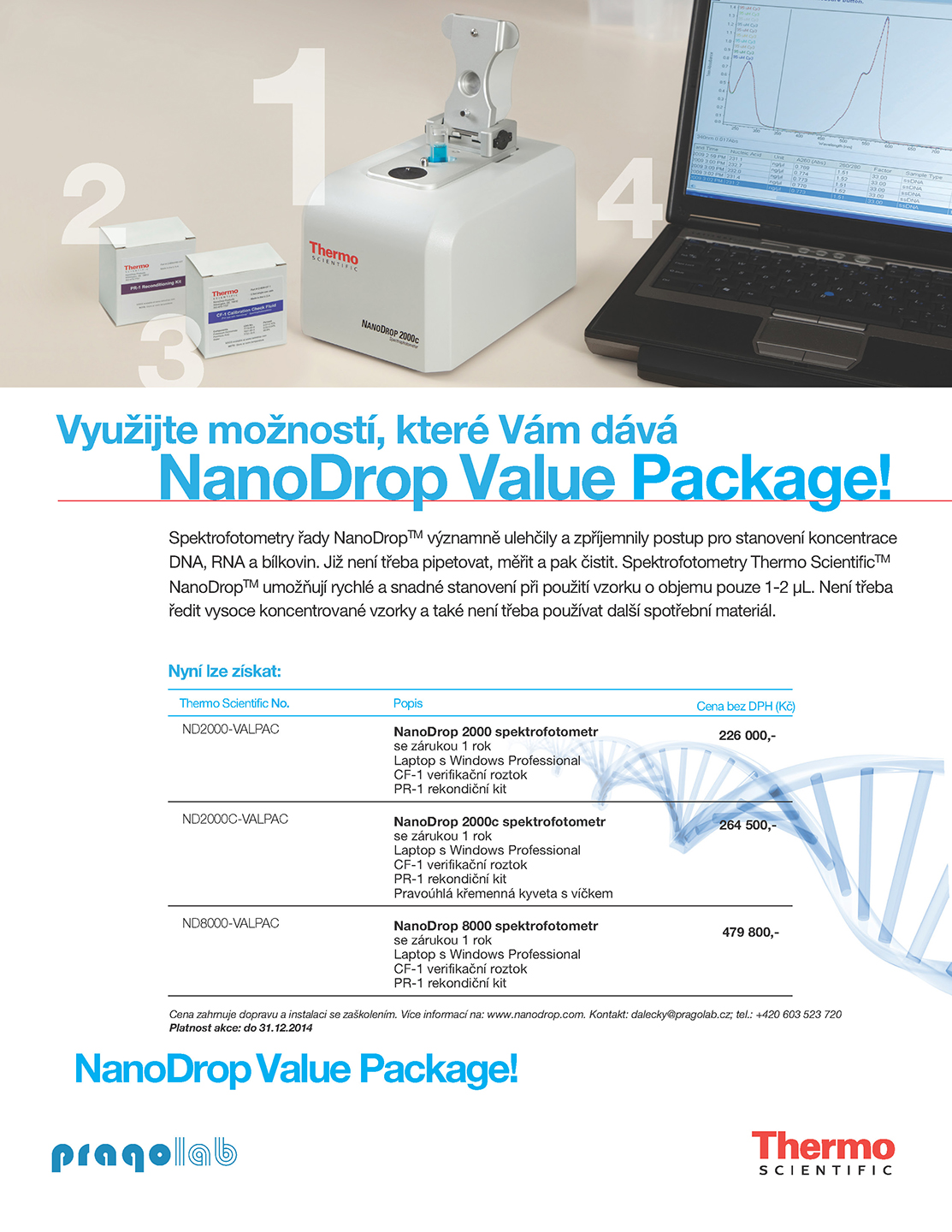 Spektrofotometry řady NanoDrop TM