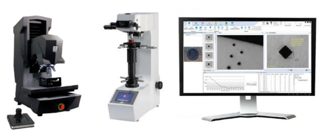 Obr. 7: Tvrdoměry PRESI HZ50-4 a MACROTECH VX7